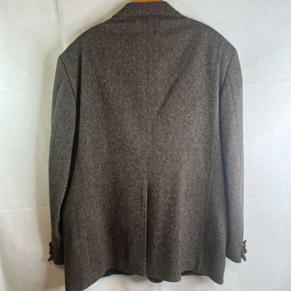 Croft & Barrow Tweed Wool Blend Single Breasted Blazer Jacket Size 44L - Picture 3 of 12